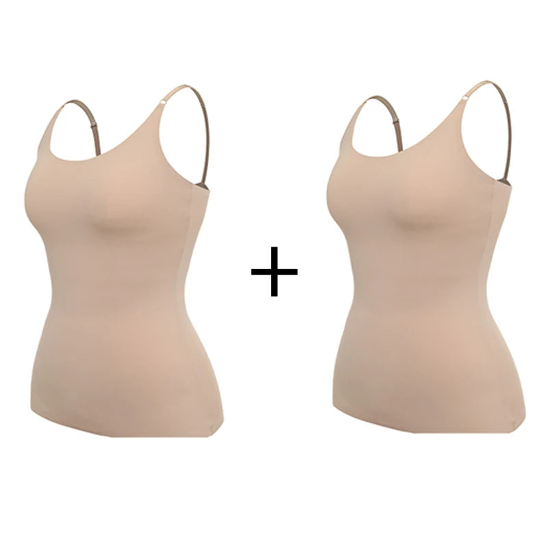 Seamless Shapewear Tank Tops Camisole Women Tummy Control Smooth Compression Vest Nude Black Women Clothing VELNIX