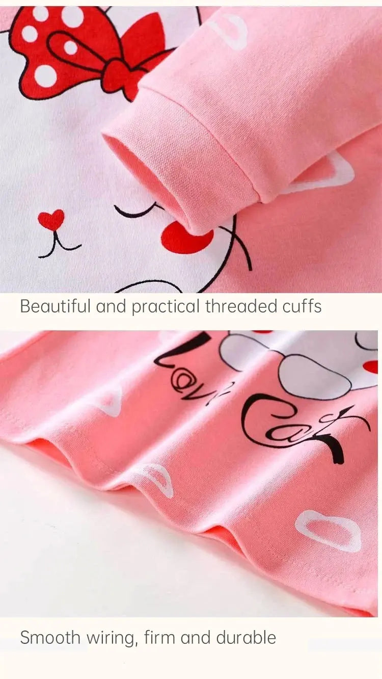 Kids Clothes Children Sets Children's Clothing Boys Girls Cotton Cartoon Autumn winter Clothing Pants Sleepwear Underwear VELNIX