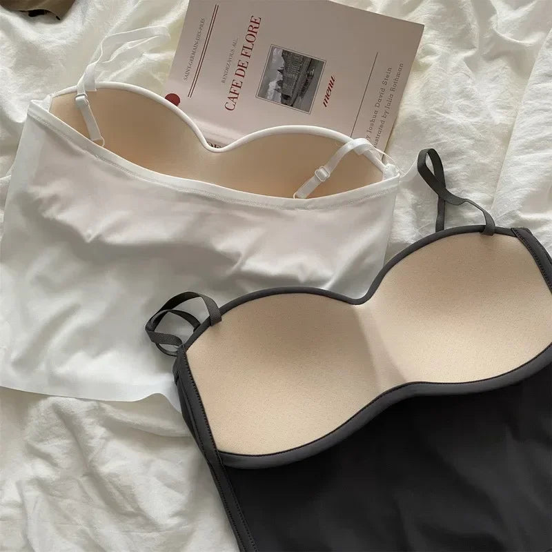Summer Sexy Top Women Slim Thin Straps Camisole Sleeveless T-Shirt with Cups Solid Color Tank Tops Ice Silk Comfortable Sling VELNIX
