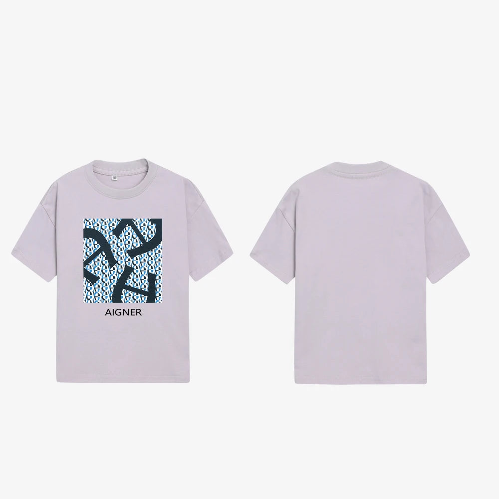 high fashion cotton kids t shirt for boy letter print design girls short sleeve top wear DSers