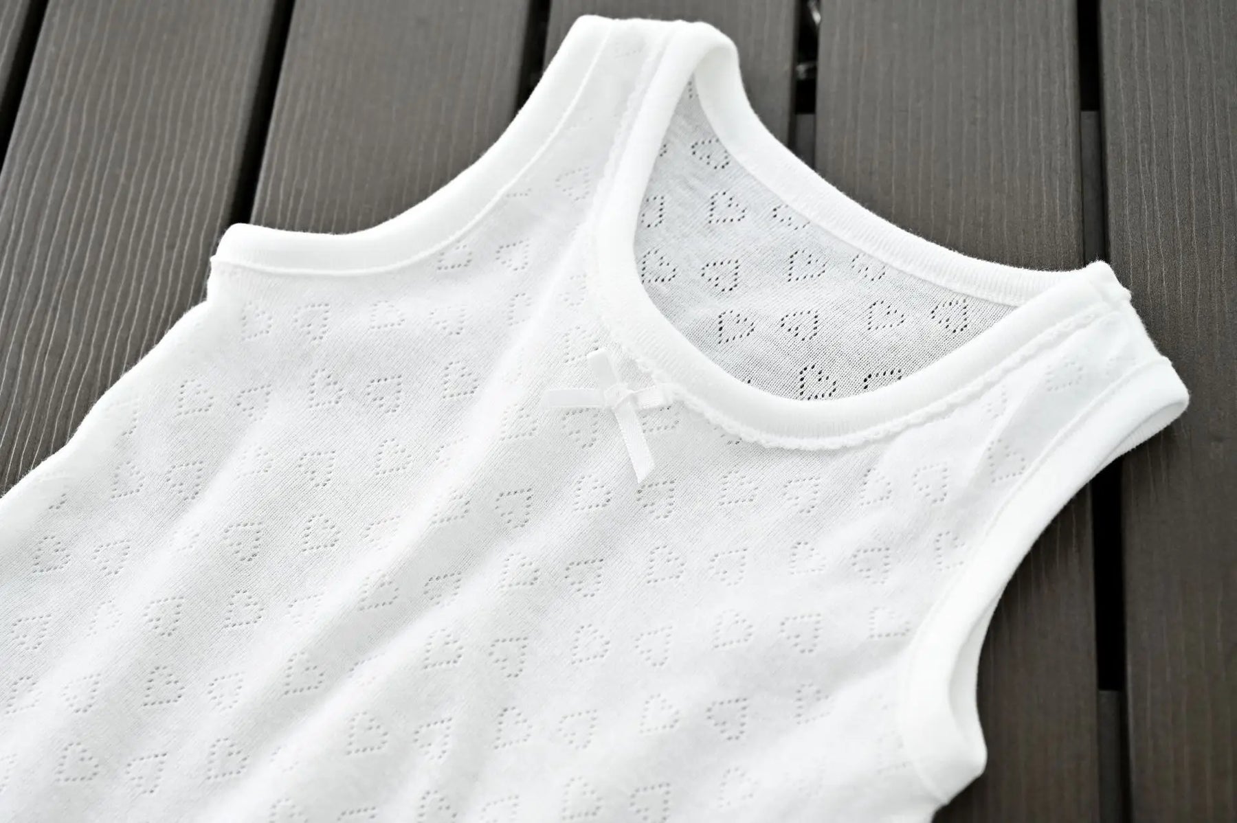 Kids' White Cotton Love Pattern Sport Undershirt Breathable Sleeveless Top Summer 2-piece Set Children's Clothing DSers