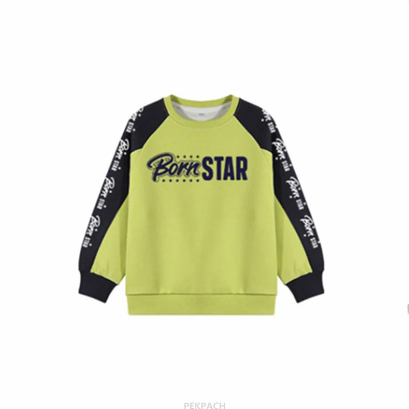 Kids Casual Cotton Sweatshirt For Boys New Spring Clothes Thicken Tee Tops Teenage Child Fashion Streetwear Outfit Sweatshirt DSers