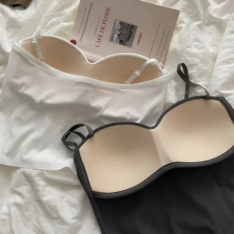 Summer Sexy Top Women Slim Thin Straps Camisole Sleeveless T-Shirt with Cups Solid Color Tank Tops Ice Silk Comfortable Sling VELNIX