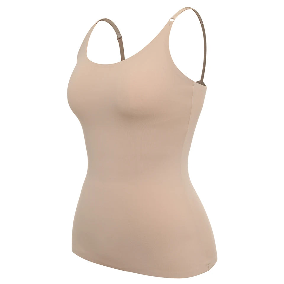 Seamless Shapewear Tank Tops Camisole Women Tummy Control Smooth Compression Vest Nude Black Women Clothing VELNIX