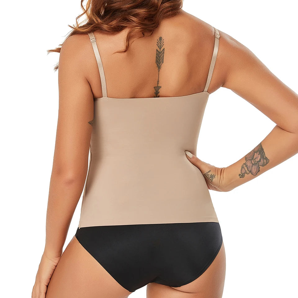 Seamless Shapewear Tank Tops Camisole Women Tummy Control Smooth Compression Vest Nude Black Women Clothing VELNIX
