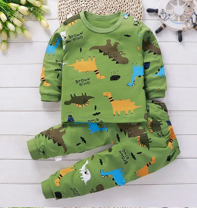 Kids Clothes Children Sets Children's Clothing Boys Girls Cotton Cartoon Autumn winter Clothing Pants Sleepwear Underwear VELNIX