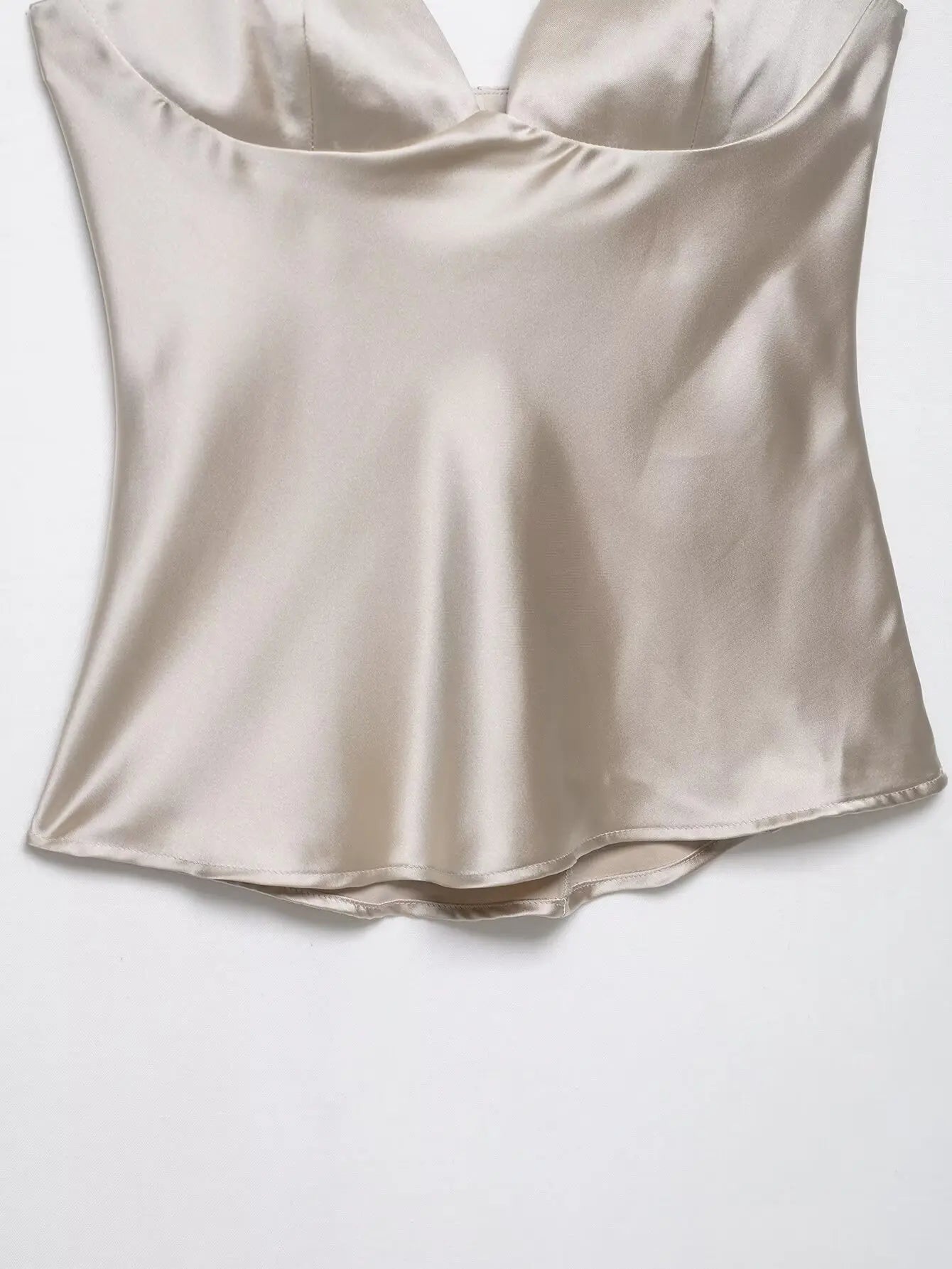 2026 New Summer Satin Textured Black Sling Tops Women Elegant V-neck Backless Tops Shirt Women Sexy Tops Club Party Tanks VELNIX