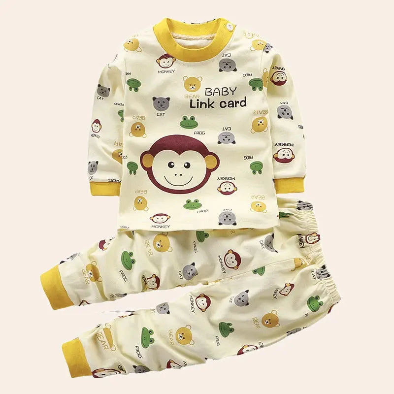 Kids Clothes Children Sets Children's Clothing Boys Girls Cotton Cartoon Autumn winter Clothing Pants Sleepwear Underwear VELNIX