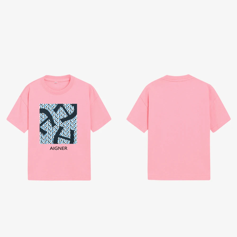 high fashion cotton kids t shirt for boy letter print design girls short sleeve top wear DSers