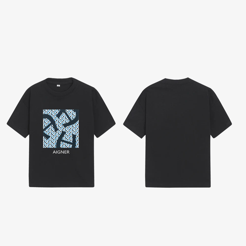 high fashion cotton kids t shirt for boy letter print design girls short sleeve top wear DSers