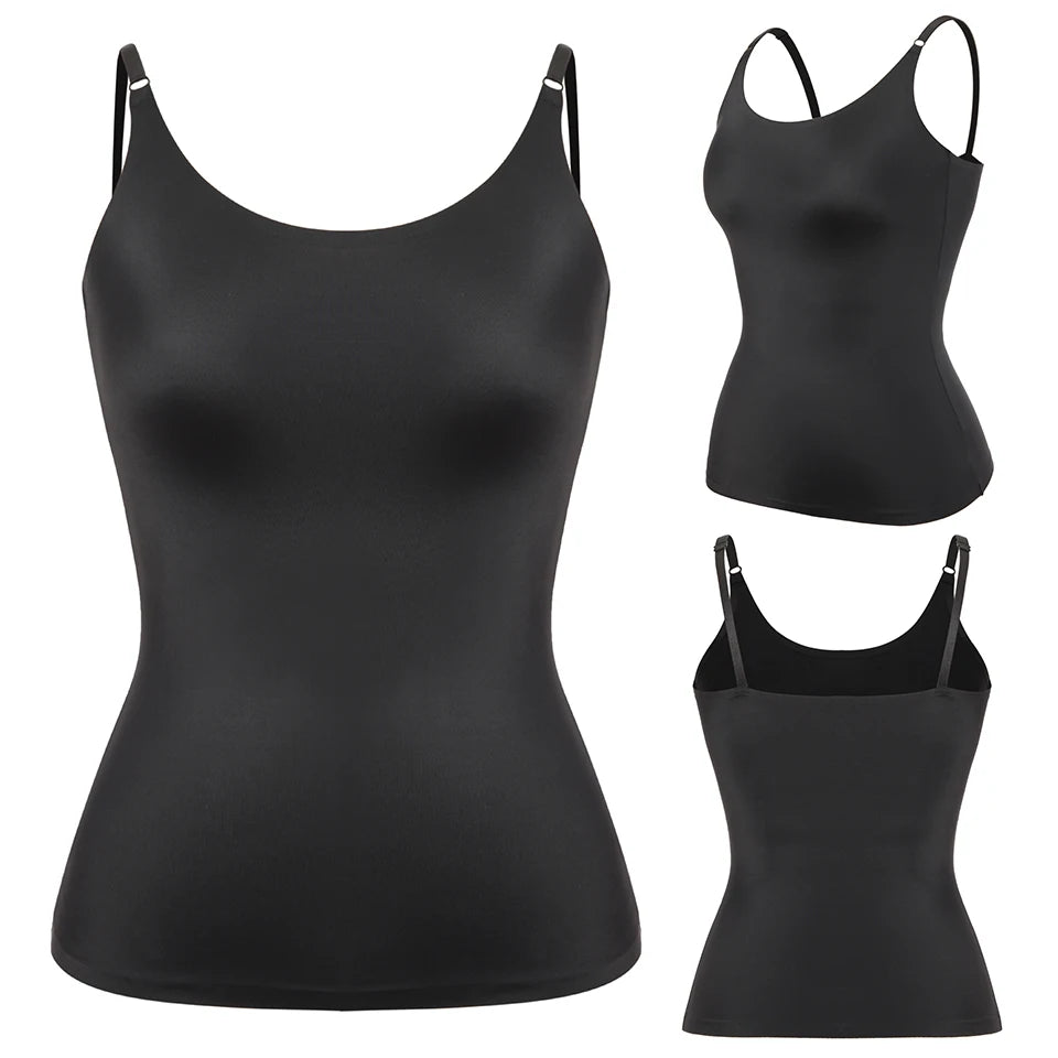 Seamless Shapewear Tank Tops Camisole Women Tummy Control Smooth Compression Vest Nude Black Women Clothing VELNIX
