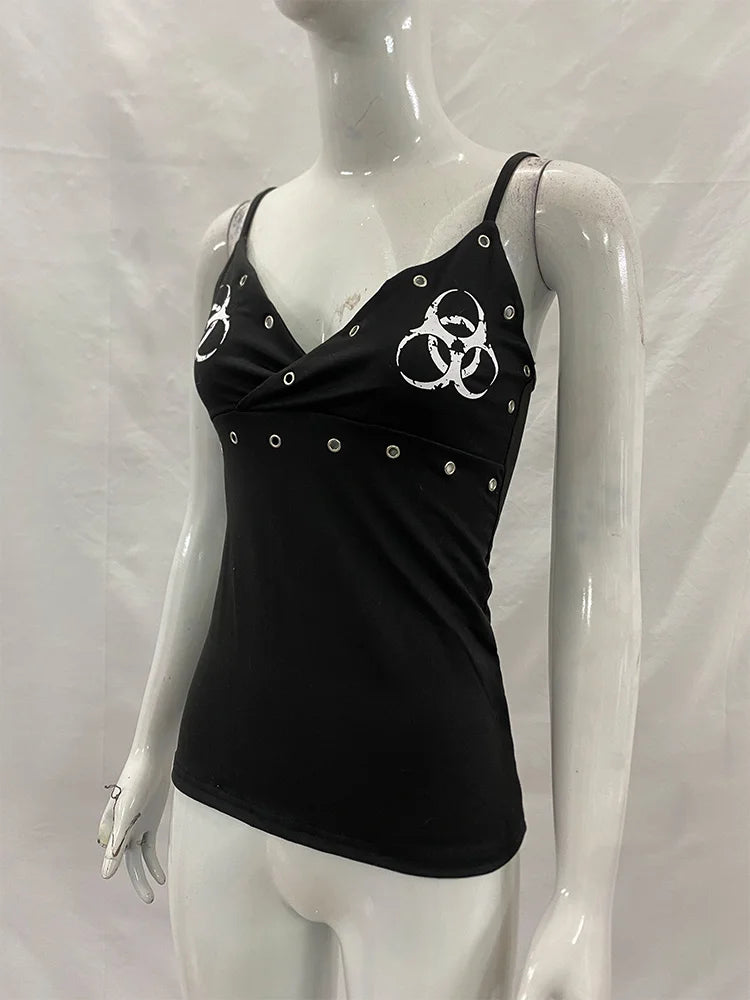 New Arrival Womens Slim Fit Camisole Vest With Stylish Eyelet Buckle Sexy Trendy Sleeveless Top For Daily Wear summer 2026 VELNIX