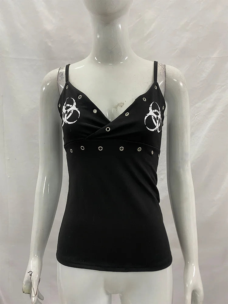 New Arrival Womens Slim Fit Camisole Vest With Stylish Eyelet Buckle Sexy Trendy Sleeveless Top For Daily Wear summer 2026 VELNIX