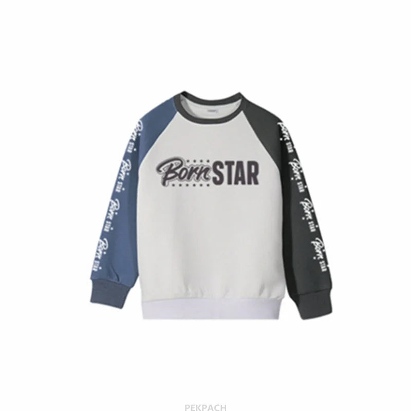 Kids Casual Cotton Sweatshirt For Boys New Spring Clothes Thicken Tee Tops Teenage Child Fashion Streetwear Outfit Sweatshirt DSers